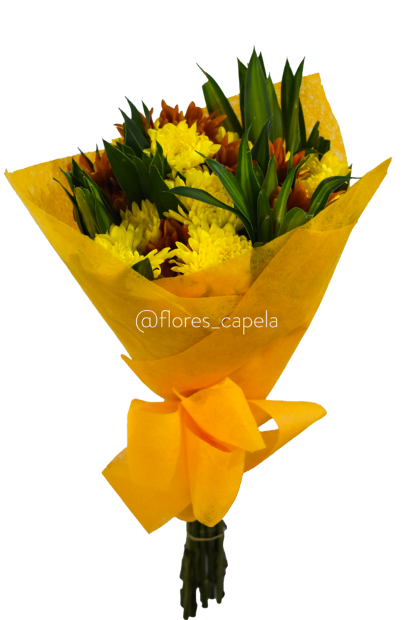 Bouquet con fuji y follaje de canción de la india