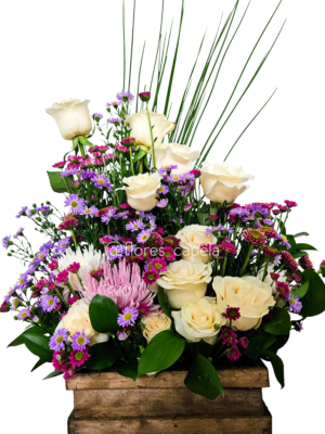 Diseño floral silvestre variado