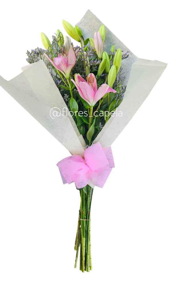 Bouquet lirios y caspia