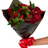 B12403 - Bouquet de rosas con follaje