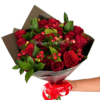 B12403 - Bouquet de rosas con follaje